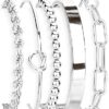 Silver-beaded set